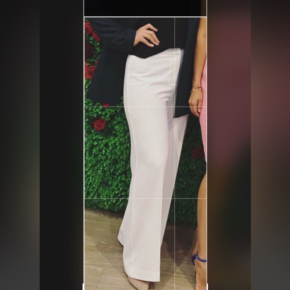 White cream  wide leg pants